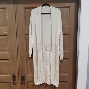 Maurices Cream Long Cardigan